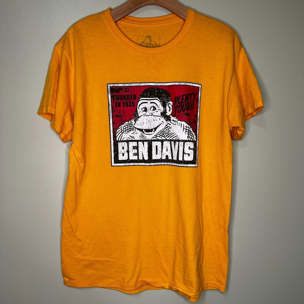 Ben Davis Men's M Yellow Short Sleeve Cotton Graphic T-Shirt
